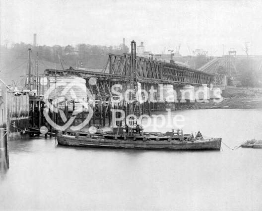 South end of Forth Bridge, c 1885 South end of Forth Bridge, c 1885