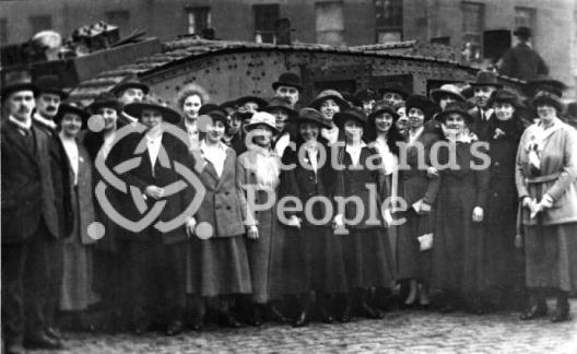 Women and tank, c 1918 Women and tank, c 1918