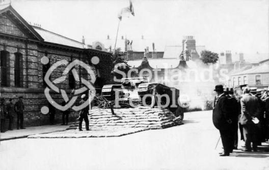 Tank in Scunthorpe, 1918 Tank in Scunthorpe, 1918