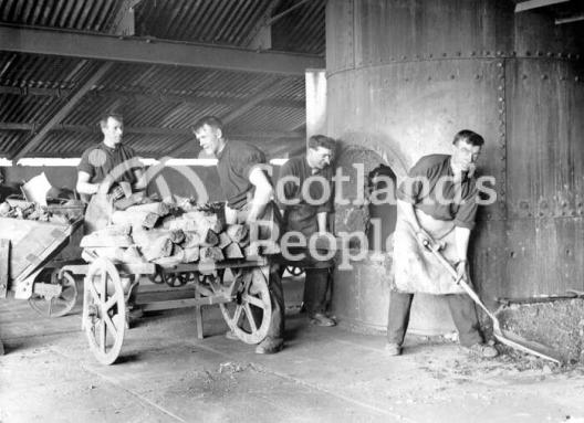 Loading furnace at Carron Works, 20th century Loading furnace at Carron Works, 20th century