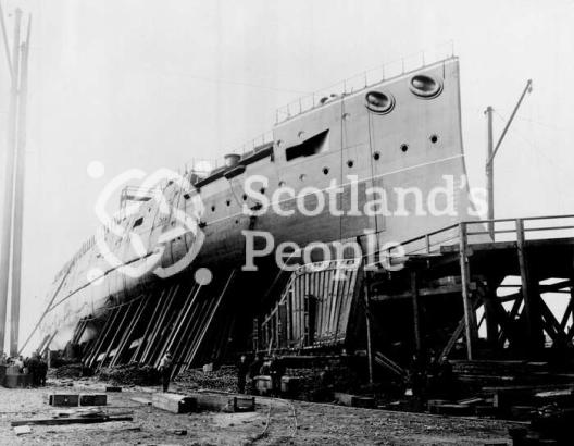 HMS Jupiter, view of the starboard-side under construction, 1894 HMS Jupiter, view of the starboard-side under construction, 1894