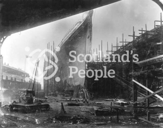 The SS City of New York in John Brown & Co's Shipyard, Clydebank, 1888 The SS City of New York in John Brown & Co's Shipyard, Clydebank, 1888