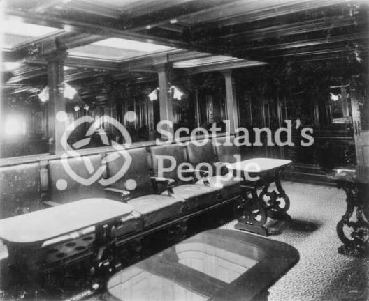 The smoking room of the ocean liner, SS City of New York, 1888 The smoking room of the ocean liner, SS City of New York, 1888
