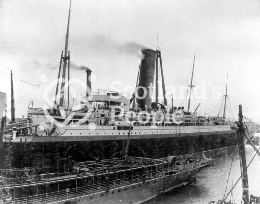 Cunard Line ocean liner RMS Saxonia (1), 1899 port side Cunard Line ocean liner RMS Saxonia (1), 1899 port side
