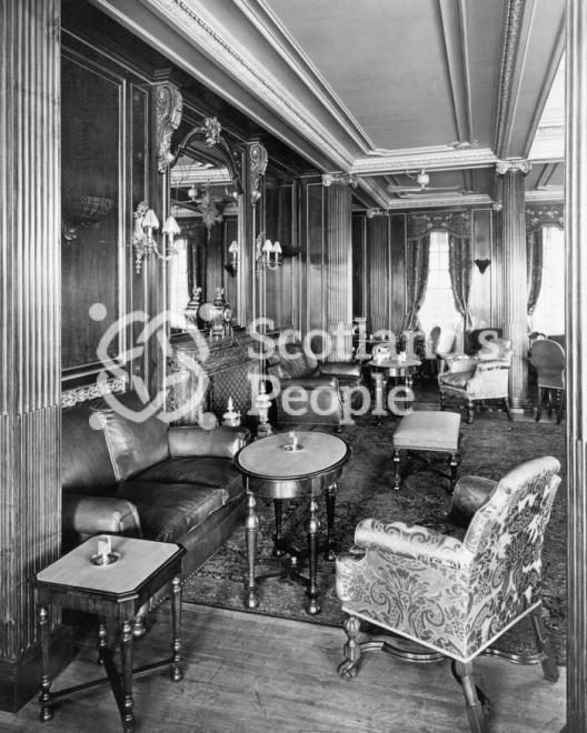 Blue Star Line ocean liner SS Avila Star: Smoking Room, Promenade Deck Blue Star Line ocean liner SS Avila Star: Smoking Room, Promenade Deck