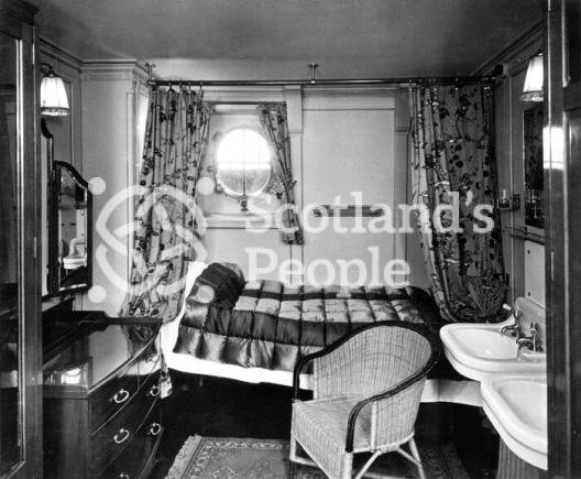 Blue Star Line ocean liner SS Avila Star: sample cabin on the Bridge Deck Blue Star Line ocean liner SS Avila Star: sample cabin on the Bridge Deck
