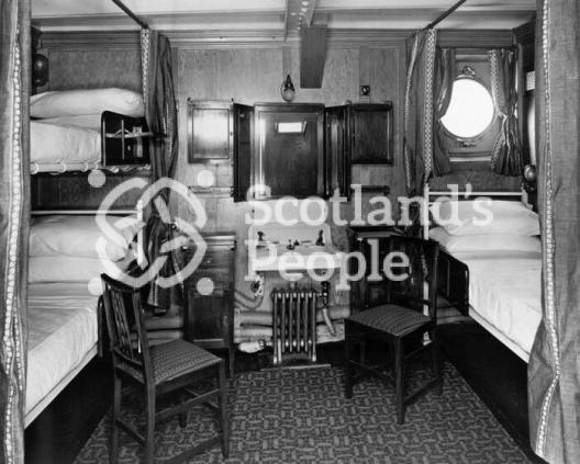 Cabin No. 103 (3 Berth) on \"A\" Deck of Canadian Pacific Line liner SS Duchess of Bedford, 1928 Cabin No. 103 (3 Berth) on \"A\" Deck of Canadian Pacific Line liner SS Duchess of Bedford, 1928