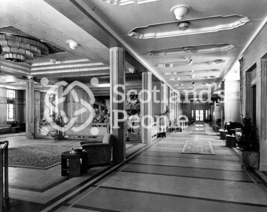 The Main Entrance and the Mall on the Lounge Deck of the Canadian Pacific Line ocean liner the RMS Empress of Britain The Main Entrance and the Mall on the Lounge Deck of the Canadian Pacific Line ocean liner the RMS Empress of Britain