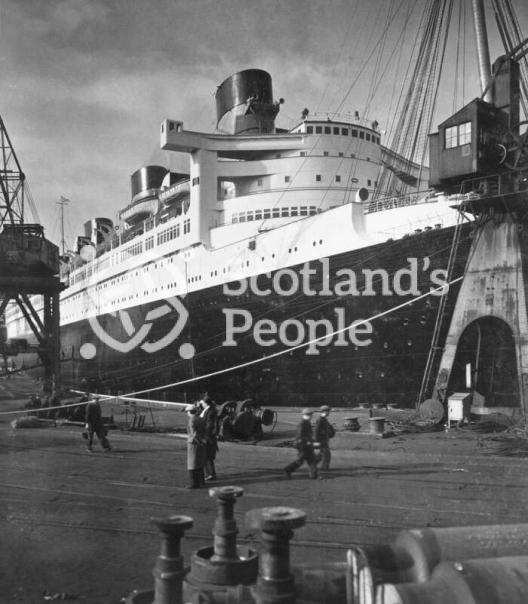 The Starboard Side of the Cunard Line ocean liner RMS Queen Mary The Starboard Side of the Cunard Line ocean liner RMS Queen Mary