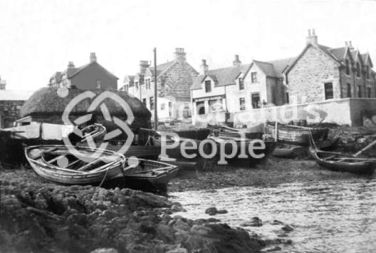 Scottish fishing village, early 20th century
