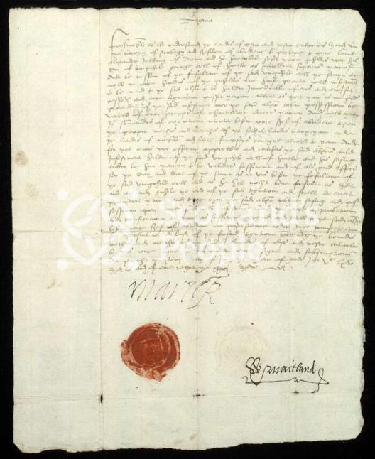 Letter signed by Mary Queen of Scots Letter signed by Mary Queen of Scots