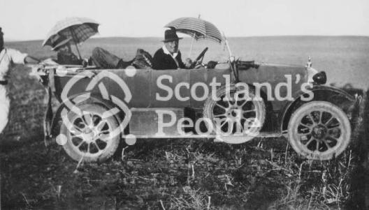 Robert Stewart-Peter in his motor car 'Florrie' with 'Fanny Adams' near Mosul, Northern Iraq, 1926 Robert Stewart-Peter in his motor car 'Florrie' with 'Fanny Adams' near Mosul, Northern Iraq, 1926