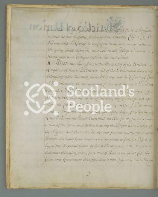 Articles of the Act of Union 1707