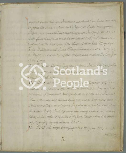 Articles of the Act of Union 1707 Articles of the Act of Union 1707