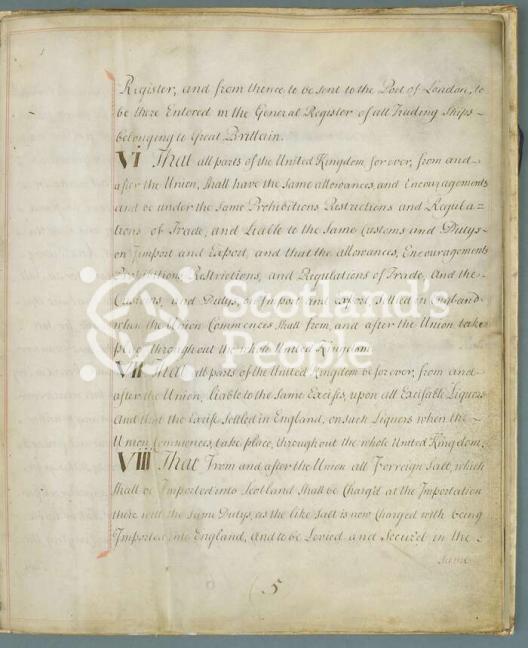 Articles of the Act of Union 1707 Articles of the Act of Union 1707