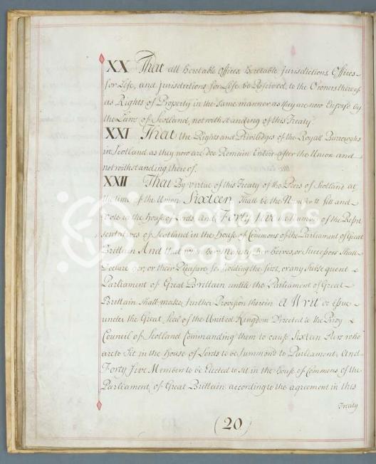 Articles of the Act of Union 1707 Articles of the Act of Union 1707