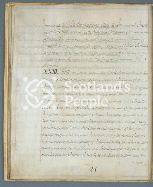 Articles of the Act of Union 1707