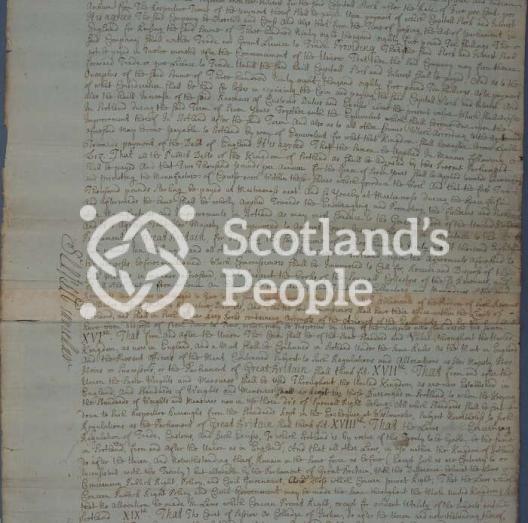 Treaty of Union 1707 Treaty of Union 1707