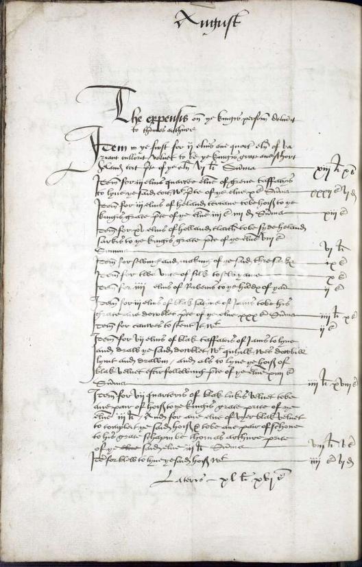 First record of Tartan, 1538 First record of Tartan, 1538
