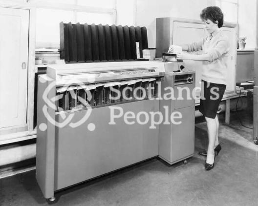 Woman working in Carron Company office Woman working in Carron Company office