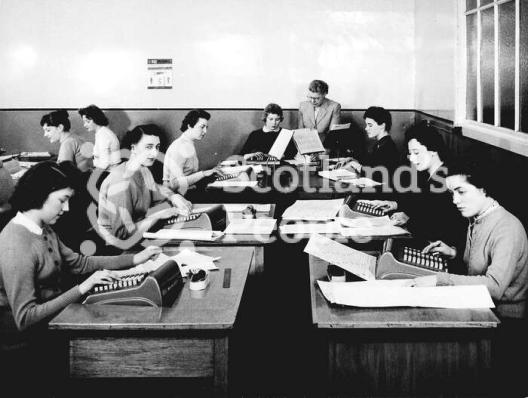 Office staff using comptometers, c1950s Office staff using comptometers, c1950s