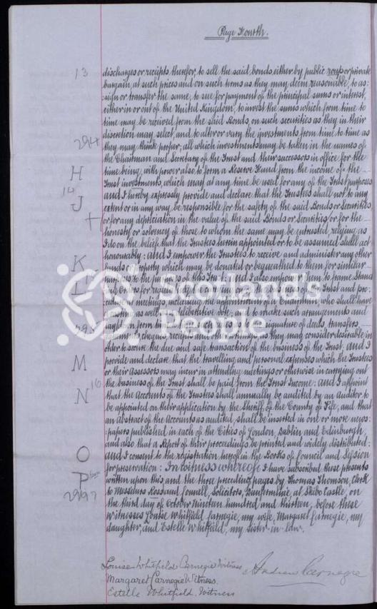 Andrew Carnegie Trust Deed Andrew Carnegie Trust Deed