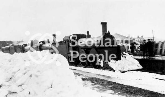 Three G&SWR Stirling 221 Class 0-4-2 Locomotives acting as a snow plough