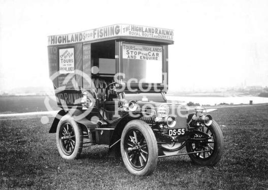 Motor car advertising Highland Railway hotels and tours Motor car advertising Highland Railway hotels and tours