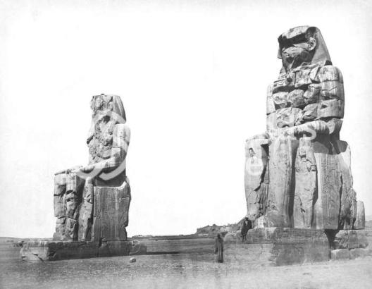The Colossi of Memnon, at the Theban Necropolis across the Nile from Luxor The Colossi of Memnon, at the Theban Necropolis across the Nile from Luxor