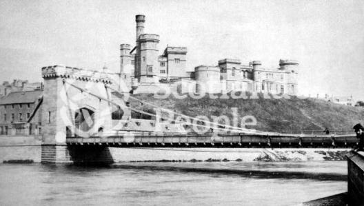A mid-Victorian view of inverness castle and bridge A mid-Victorian view of inverness castle and bridge