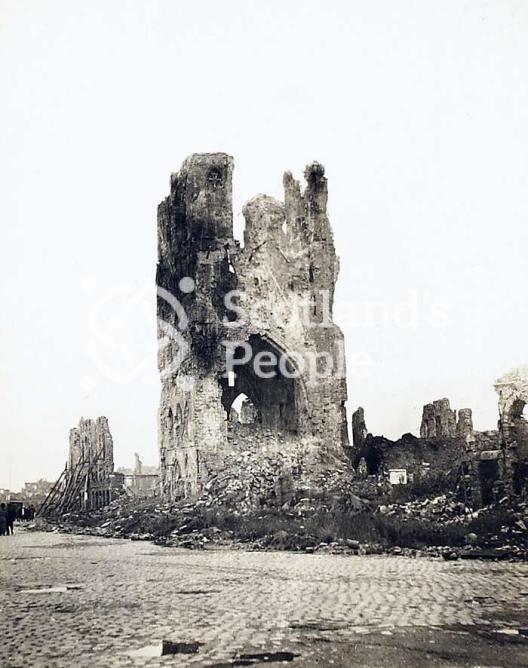 The ruins of the Cloth Hall, Ypres The ruins of the Cloth Hall, Ypres