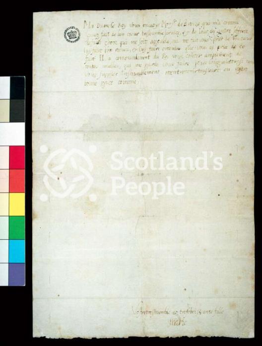 Letter from Mary Queen of Scots Letter from Mary Queen of Scots