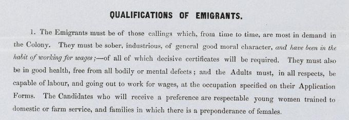 Qualifications of Emigrants