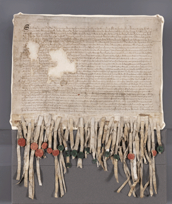The Declaration of Arbroath. National Records of Scotland, SP13/7.