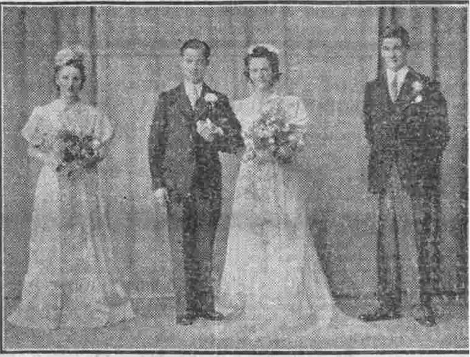 Mr Charles Rodger and Mary Duncan Jack on their wedding day.