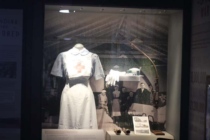 An example of the uniform worn by onsite nurses, c 1917. Courtesy of The Devil's Porridge Museum.