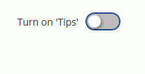 Turn on tips button on top right of each search page