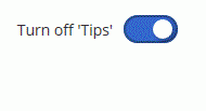 Turn off tips button on top right of each search page