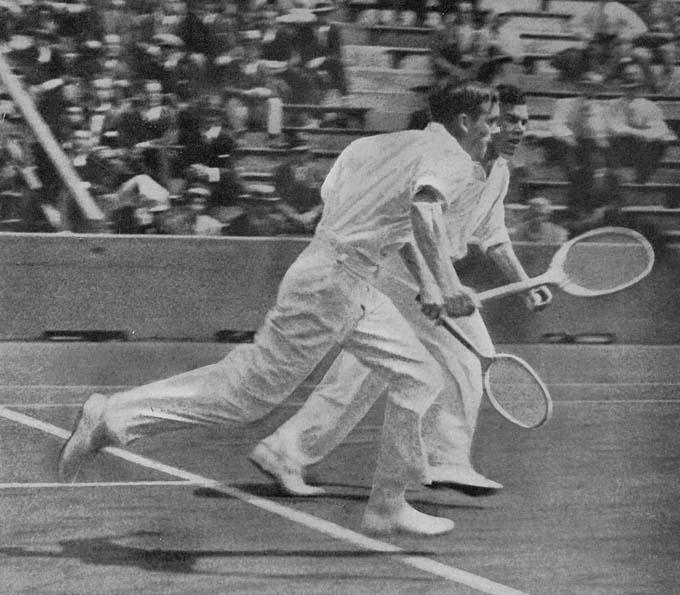 Dr. John Gregory and Ian Collins representing Britain in the Davis Cup, 1929