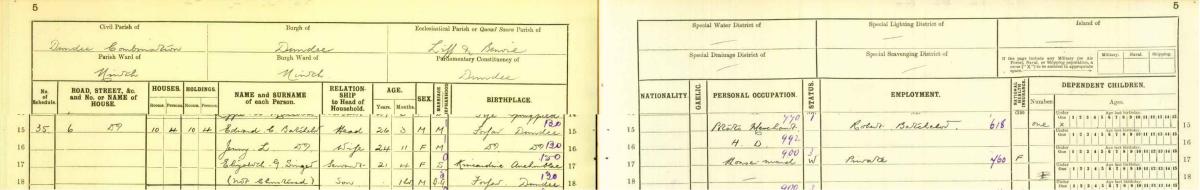 Edward Batchelor enumerated in the 1921 census, aged one hour old.