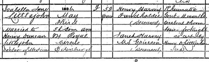 Isabella Jane Littlejohn death 1886 ScotlandsPeople_D1886_685_02_0093Z 680