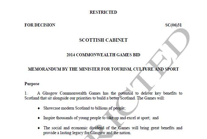 recordsScottishCabinetRecordsCommonwealthGames