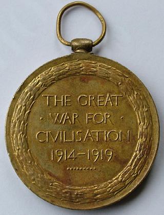 An example of the reverse of the Victory Medal. Credit: Wikimedia, Public Domain image