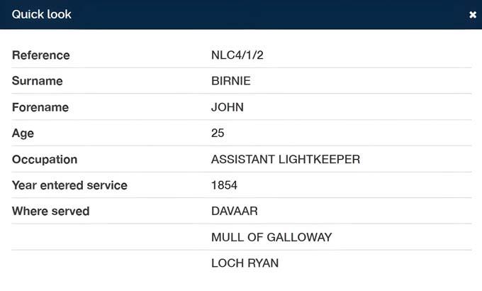A screenshot of an example of 'more details' information
