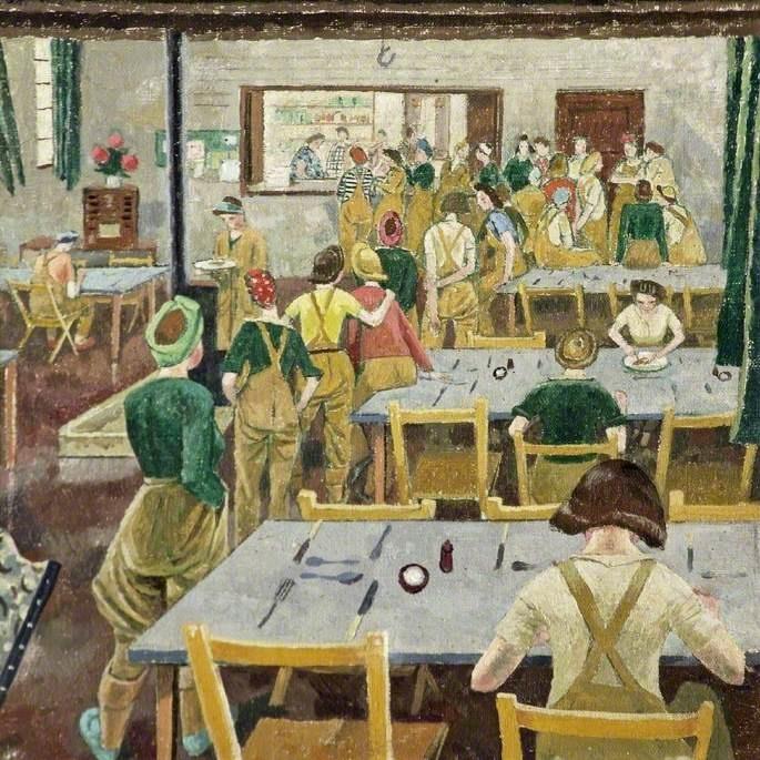 Women's Land Army Hostel, 1939 by Evelyn Dunbar