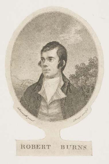 A stipple engraving of Robert Burns by John Beugo, after Nasmyth. Credit: The National Galleries of Scotland