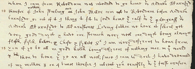 Picture of scottish handwritten text.