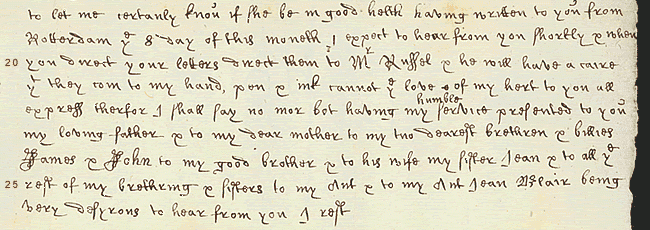 Picture of scottish handwritten text.