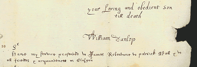 Picture of scottish handwritten text.