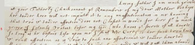 Lines 1-7 of a letter written by William Dunlop in 1681, Mitchell Library reference DC14
